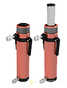 Домкрат универсальный гидравлический двойного действия ДУ35Г150