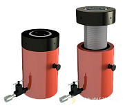 Домкрат гидравлический грузовой с фиксирующей гайкой ДГА50П200Г