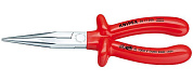 Круглогубцы с плоскими губками с режущими кромками, 200 мм, KNIPEX 26 17 200 KN-2617200