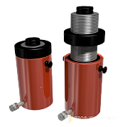 Домкрат гидравлический грузовой с фиксирующей гайкой ДГ500П50Г