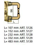 Комплект плеч с водяным охл.L=332мм,D=22мм - TECNA 5129