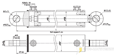 Гидроцилиндр МС100/50х500-3(4).22(800)